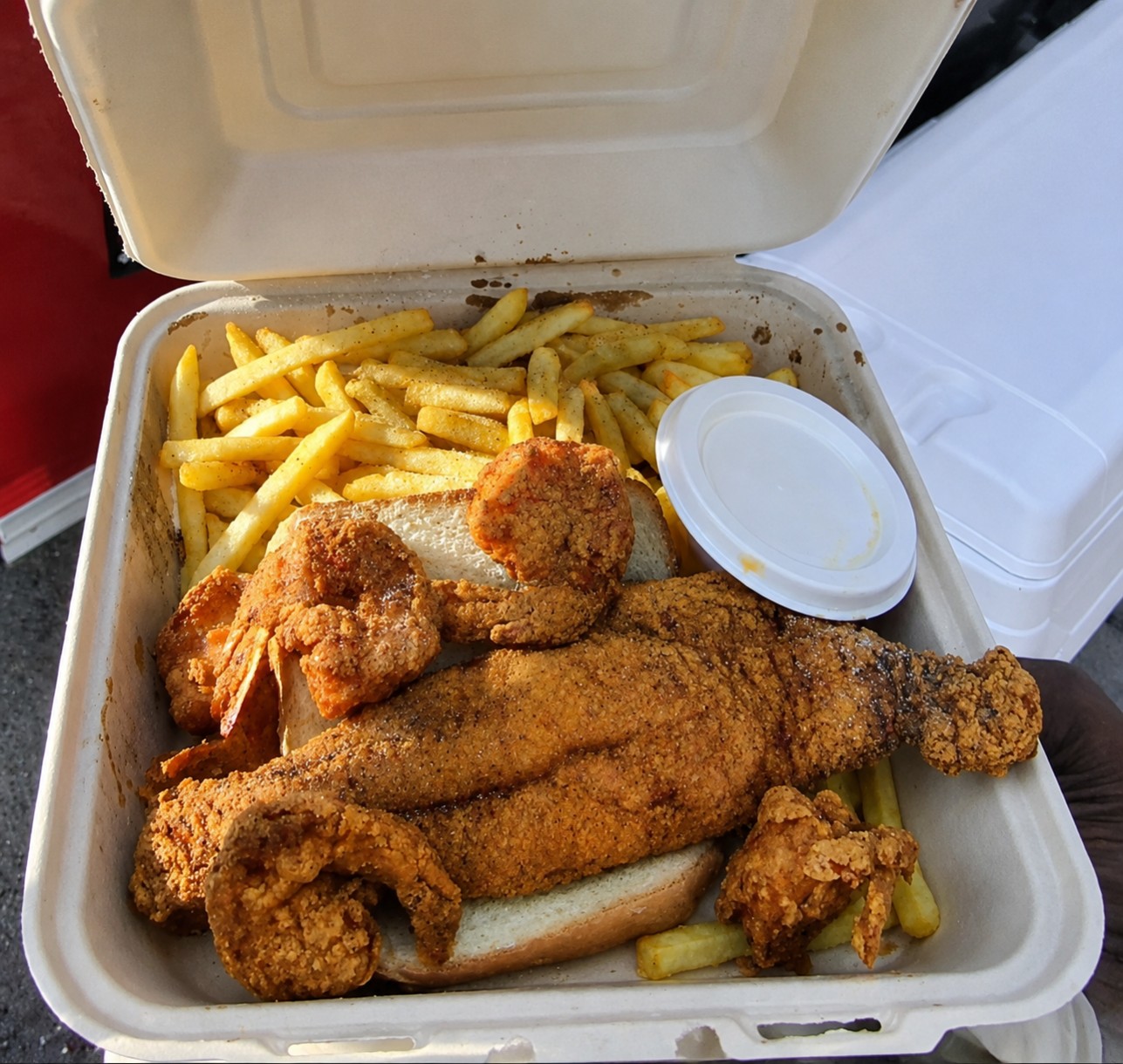 AFC Fried Shrimp and Fish Basket